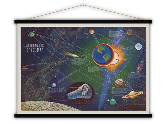 Carte CARTE Astronauts Space map 104X74